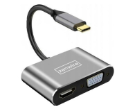 Zenwire Przejściówka USB-C 4w1 HDMI 4K VGA USB PD 87W - 1604640 - zdjęcie 1